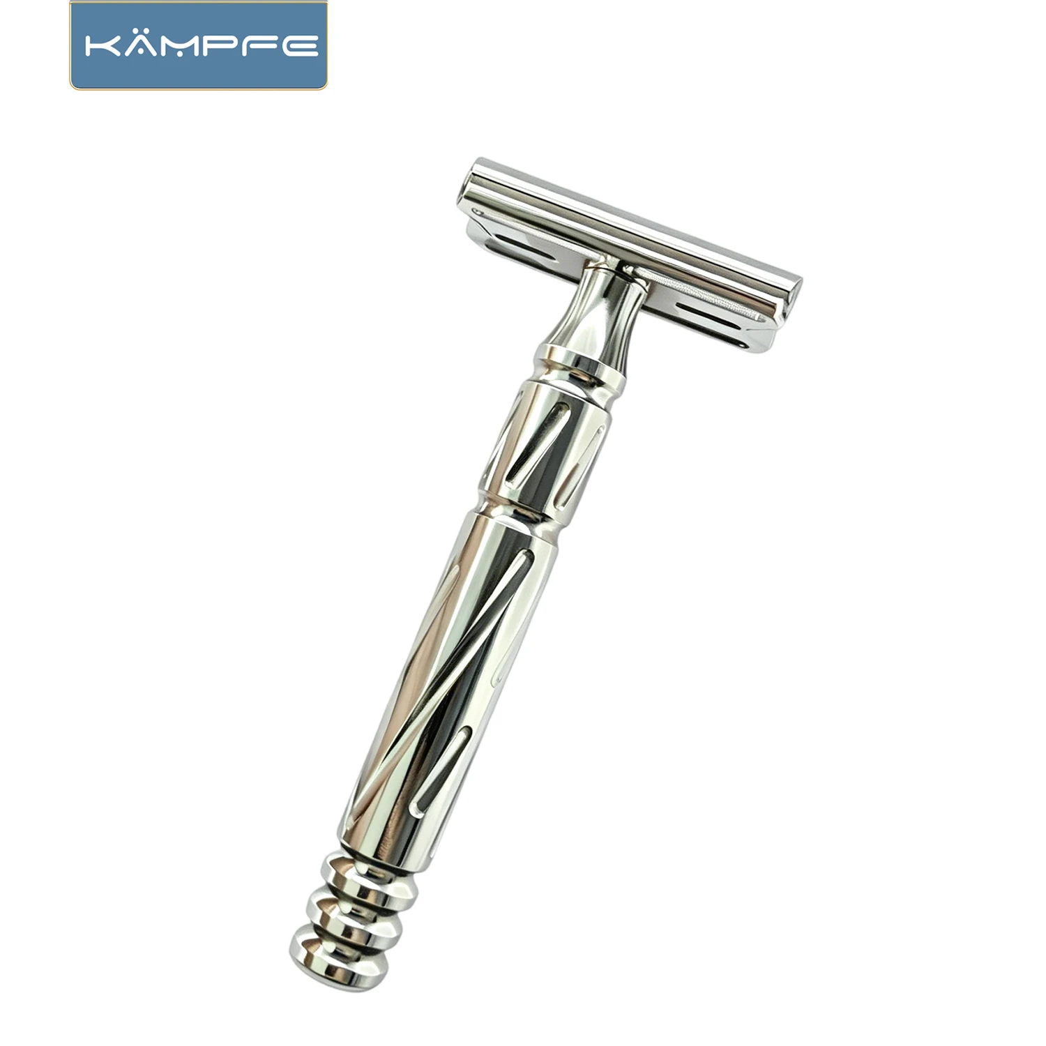 KAMPFE CNC -Vintage Stainless Steel Shaver Handle Manual Razor Grip  Solid Metal for man