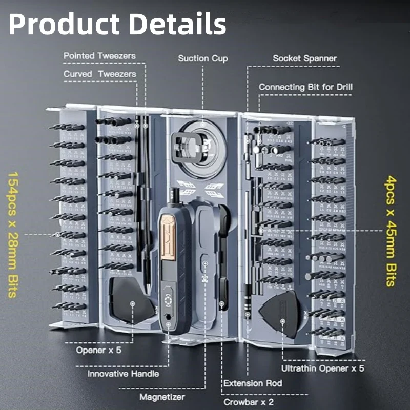 180 In 1 Precision Screwdriver Tool Set Multifunctional Electronics Repair Tool Professional Screwdriver Kit for Phone Watch