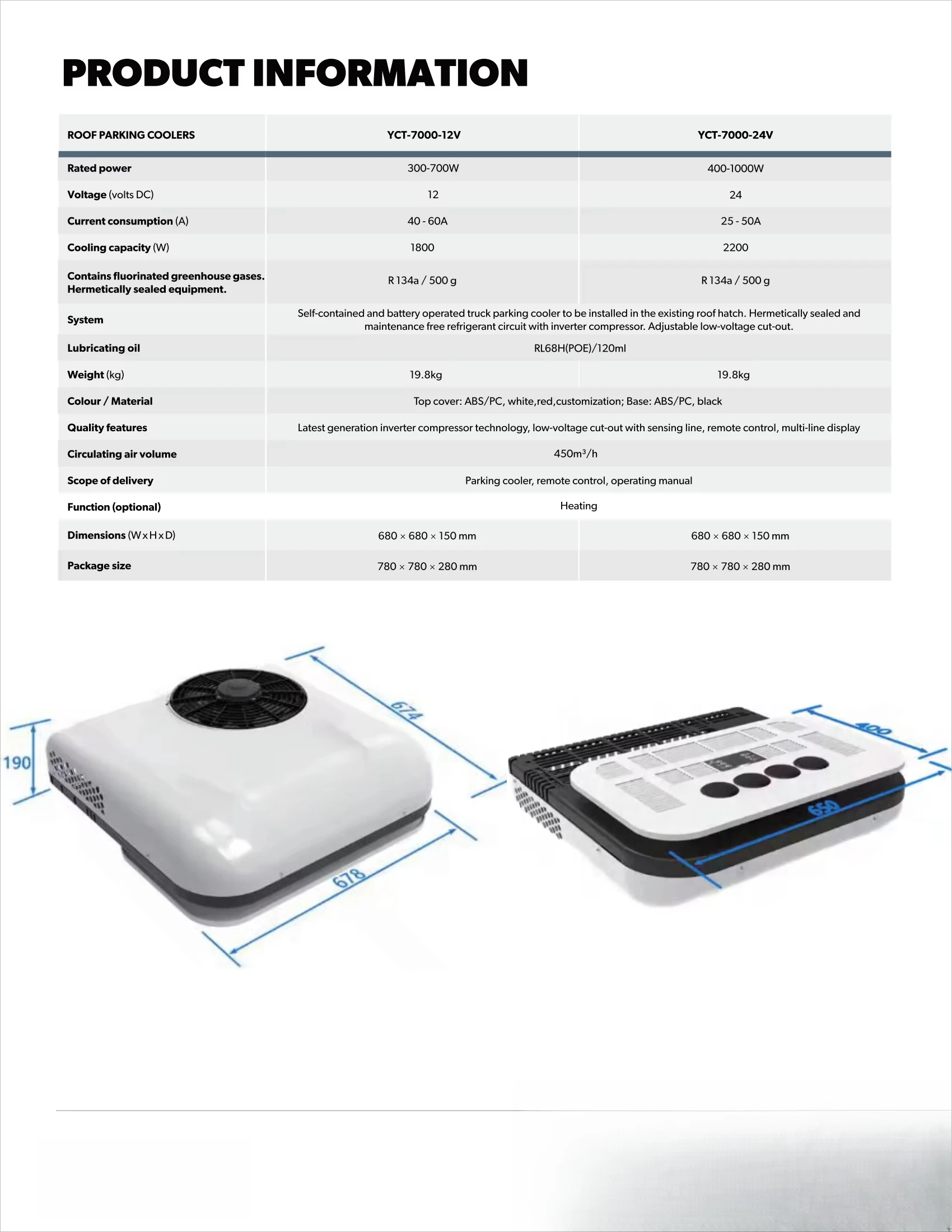24 فولت اير Acondicionado Rv 12V مكيف هواء على السطح شاحنة وقوف السيارات مكيف الهواء لسيارة فان