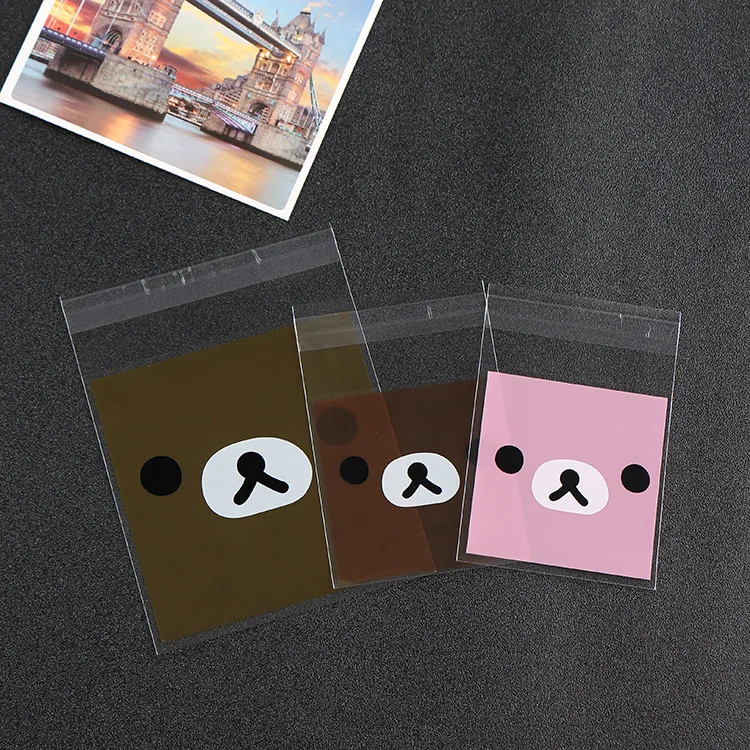 

BearBiscuit bag cookie bread Chocolate candy ornaments food packaging opp self-adhesive sealed