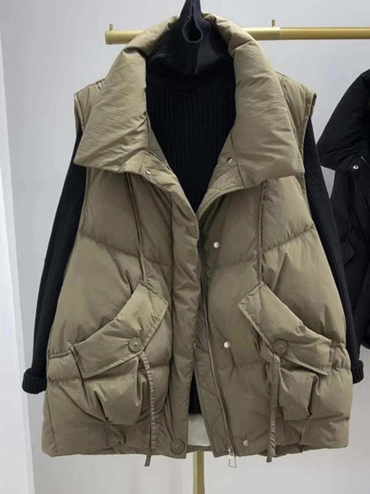 

Loose Women's Vest Top Size plus Korean Style Summer Fashion Outerwear Fat Sister Casual Cotton Clothes Zipper Closure