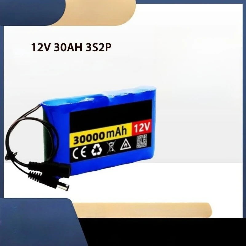 

Аккумуляторный блок 12В большой емкости на элементах 18650 с защитой BMS и зарядным устройством, совместимый с различными устройствами для питания