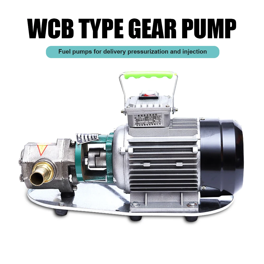 Stainless Steel Self-priming Gear Pump High Flow Electric Suction for Hydraulic Oil Motor Diesel Edible Oil 220V 380V