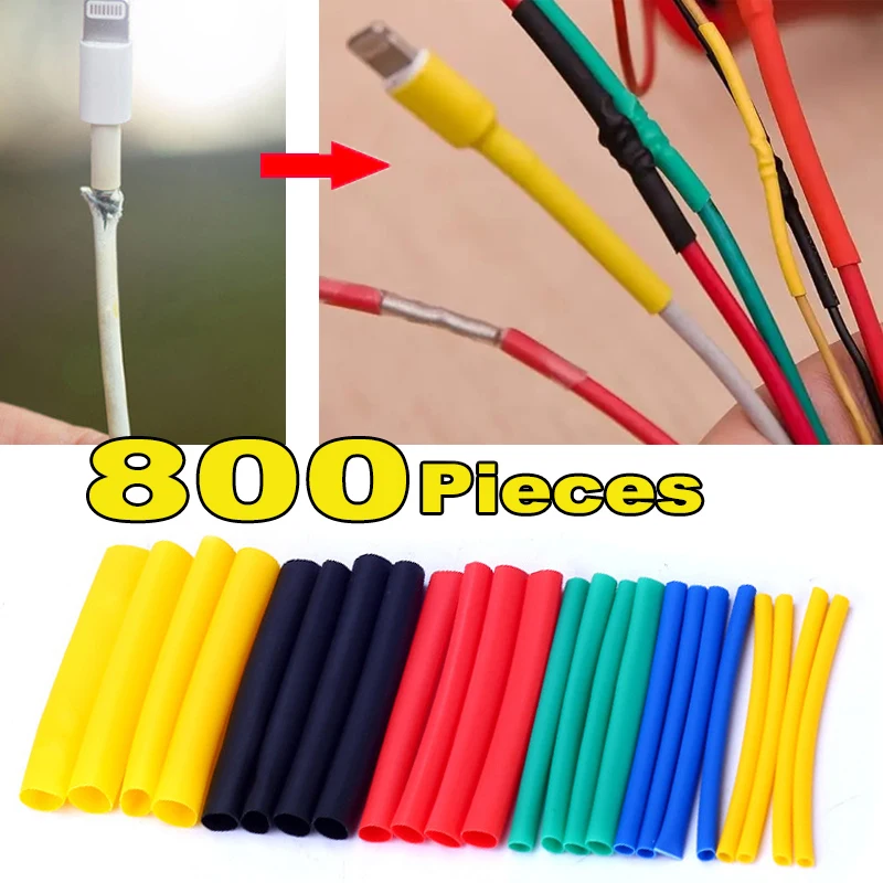 Heat Shrink Tubes Set Thermoresistant Tubing Kit Heat Shrink Wire Wrap Electrical Connection Cable Insulation Sleeved Protecter