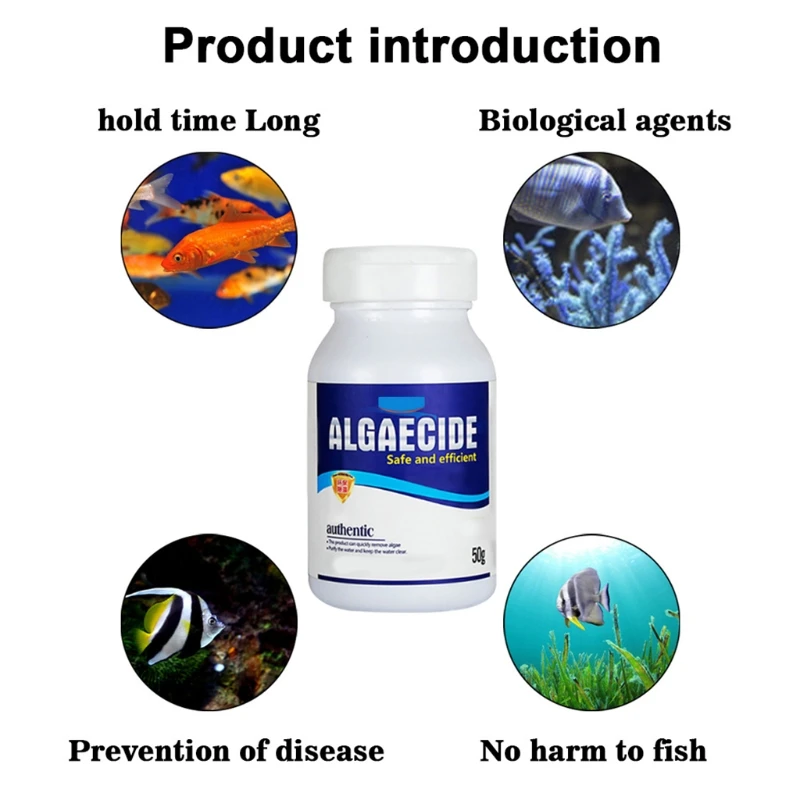 50g 고효율 Algaecide 조류 이끼 제어 수질 정화 수족관 연못에 대한 안전한 효율적인 Algaecide