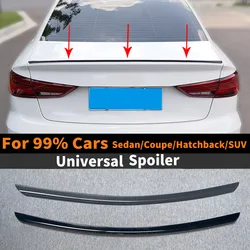 Carbon Look or Glossy Black Universal Rear Trunk Spoiler Wing Sport Air Dam For 99% Cars Sedan Coupe Hatchback SUV Tuning Trim