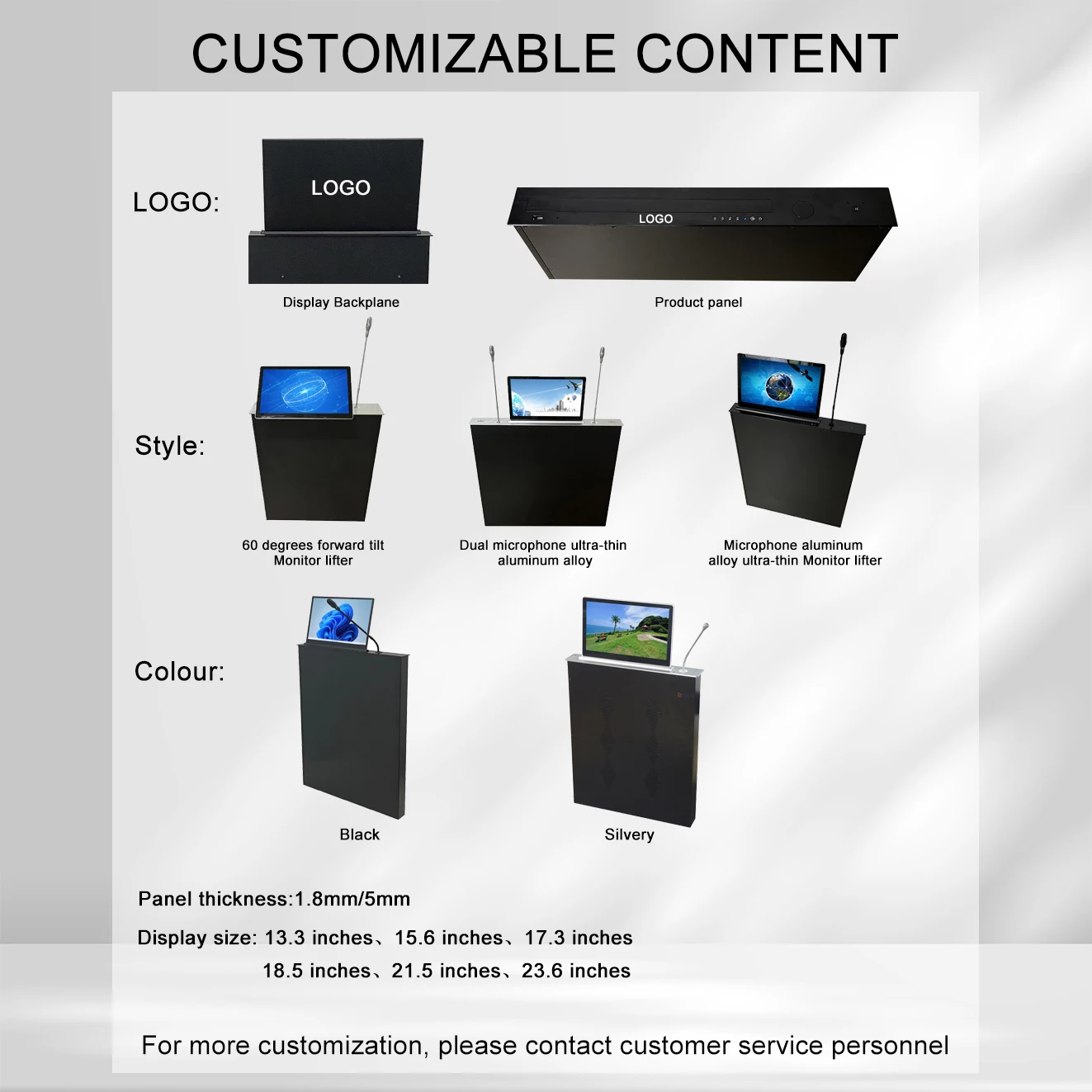 会議テーブル ポップアップ LCD モニター リフト BNT 17 3 格納式タッチ スクリーン