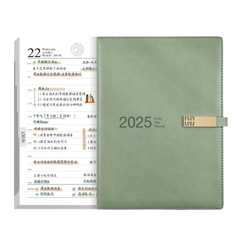 2025 Academic Planner Notebook ลงวันที่แผ่นสำหรับครูนักเรียน Planning Dropship