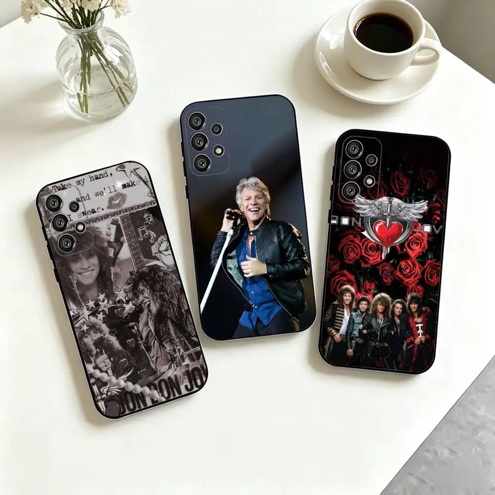 Bon-N Jovi Hard Rock  Phone Case Black Silicone Soft For Samsung S25,S24,S21,S22,S23,S30,Ultra,S20,Plus,Fe,Lite Gift