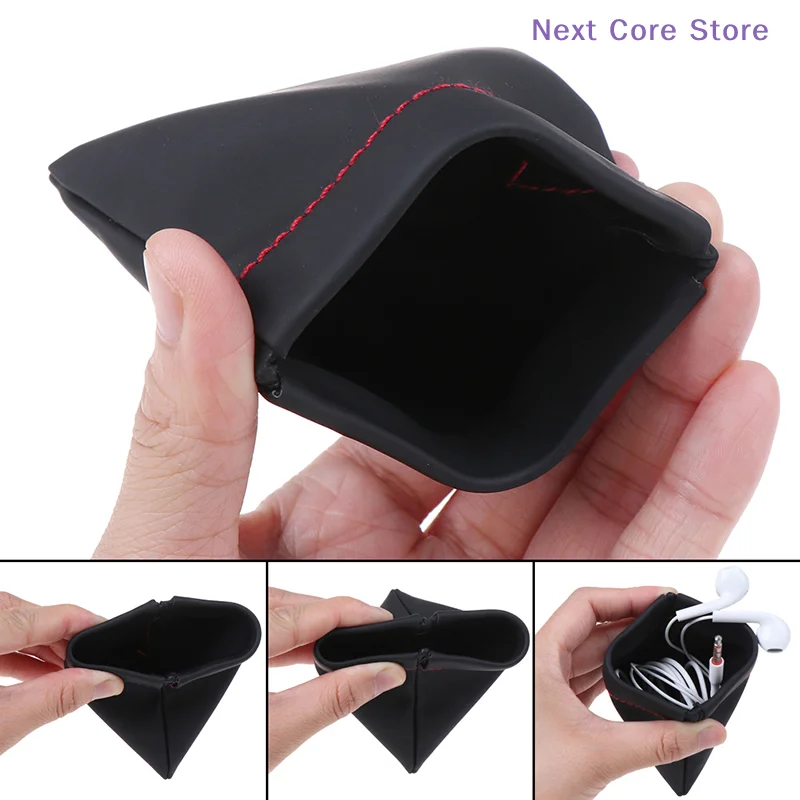 [NC]Portable PU Leather Earphone Case Storage Bag Headset Headphone Carrying Pouch[NC]