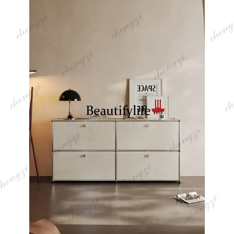 Italian Minimalist Premium Edge Cabinet Medium Antique Locker Household Edge Cabinet d178