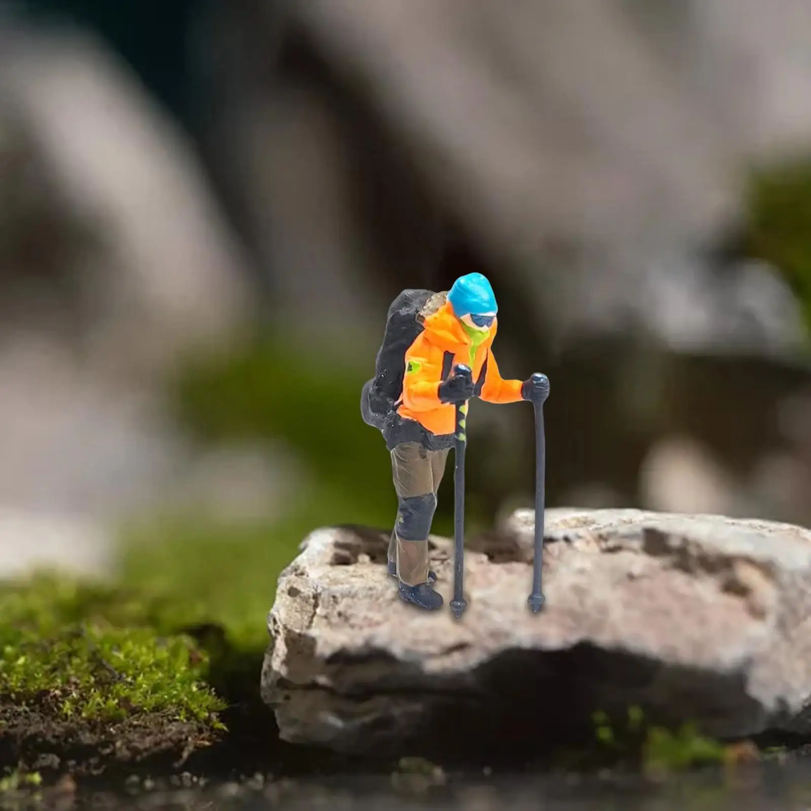 Resin 1/87 Climbing People Figures Mountaineering People Figures for DIY Scene DIY Projects Layout Decor