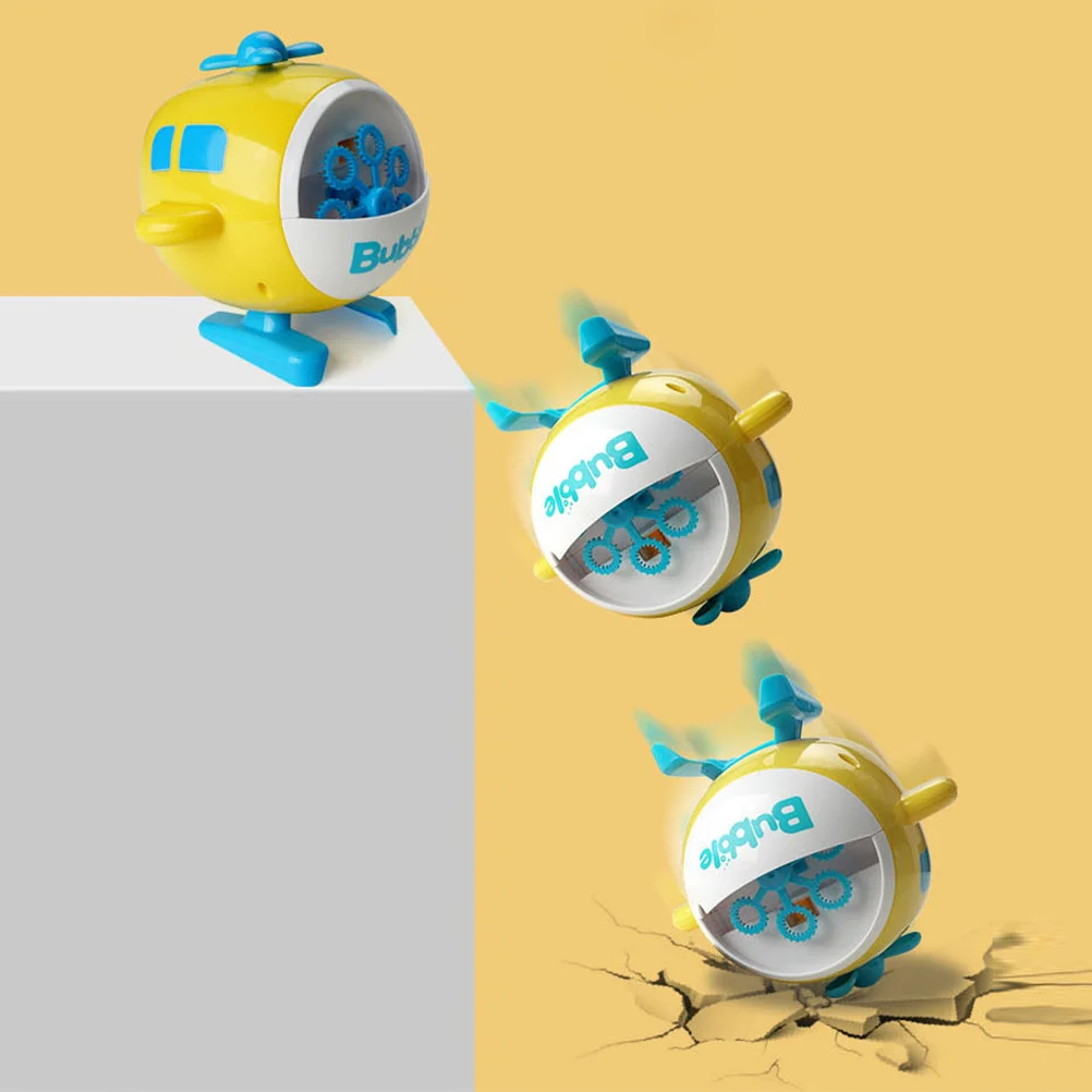 Machine à bulles électrique automatique pour enfants, 1 pièce, fabricant de bulles en plastique, léger, Style de chargement d'hélicoptère, couleur aléatoire