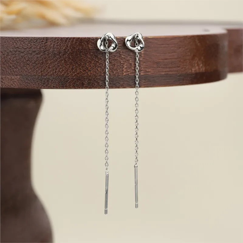 

VENTFILLE стерлингового серебра 925, серьги Möbius для женщин, проволока для ушей, геометрическая мода, минималистичные модные ювелирные изделия с кисточками, подарок, дропшиппинг