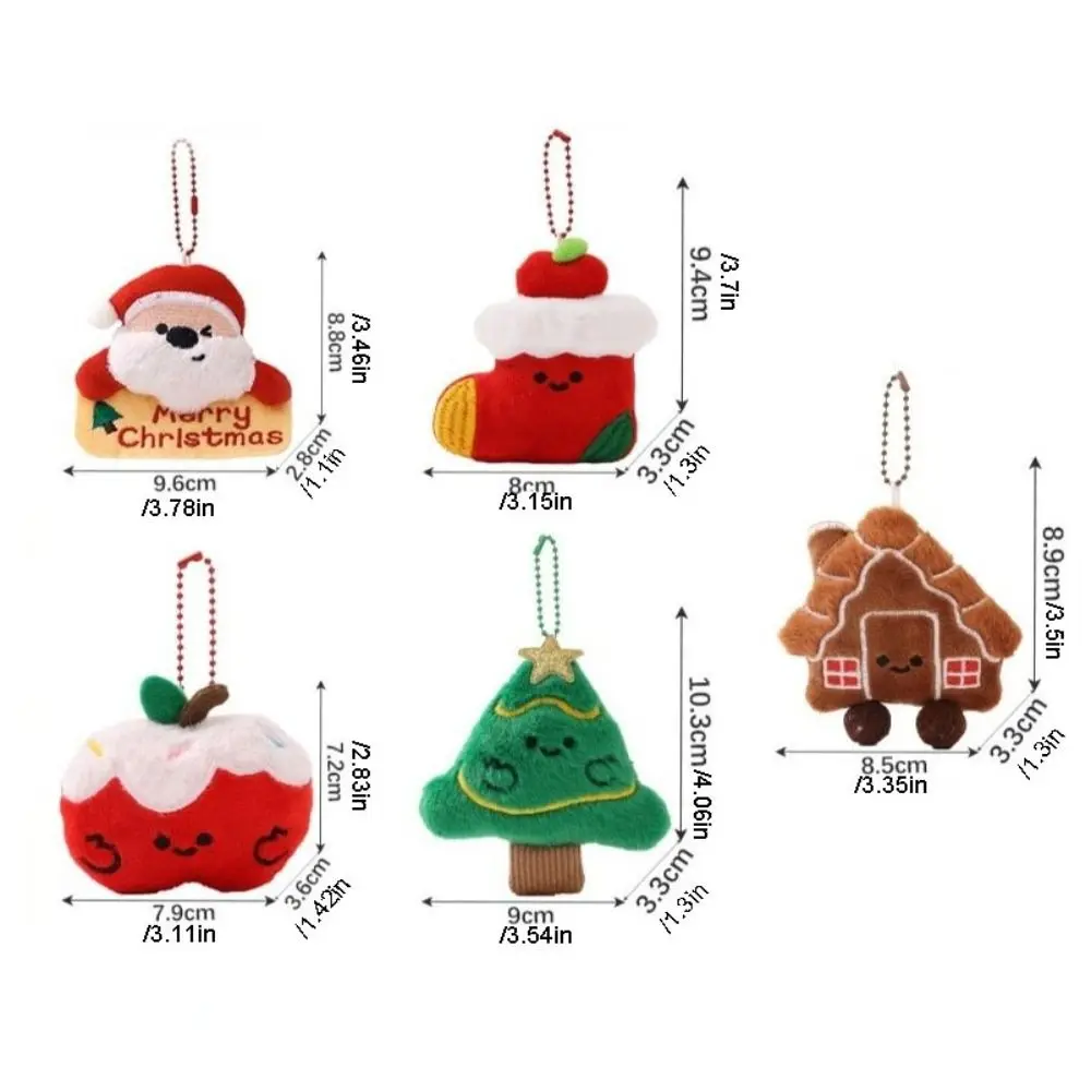 Christmas Tree Christmas Plush Pendant Santa Claus New Year Gift Cartoon Keychain Anime Charms Christmas Plush Ornament Gift