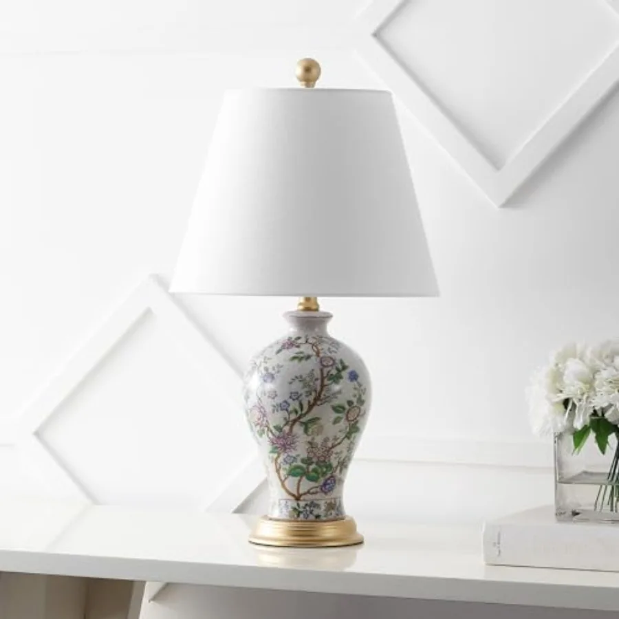 JYL3009A Grace 24 "Florale Lampada da tavolo a LED Classica Cottage Comodino Scrivania Lampada da comodino per Camera da letto Soggiorno Ufficio College Bo