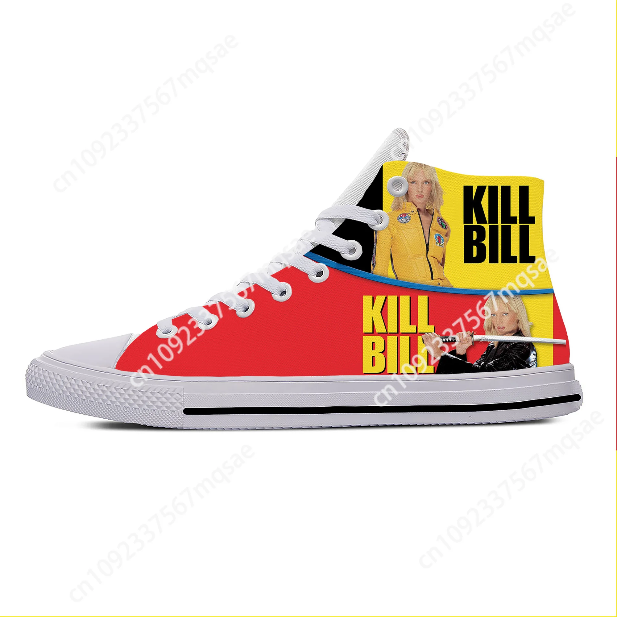 

Movie Kill Bill High Top Sneakers Mens Womens Teenager Casual Shoes Canvas Running Shoes Breathable Lightweight Custom Shoe