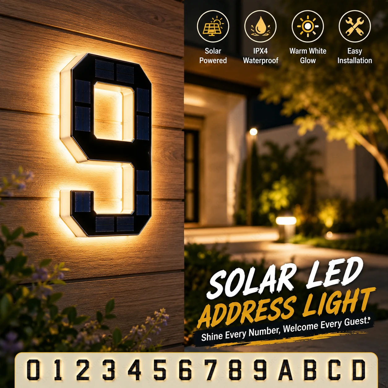 Decor Lighting Address - Açık Hava Güneş Enerjili Adres Numarası
