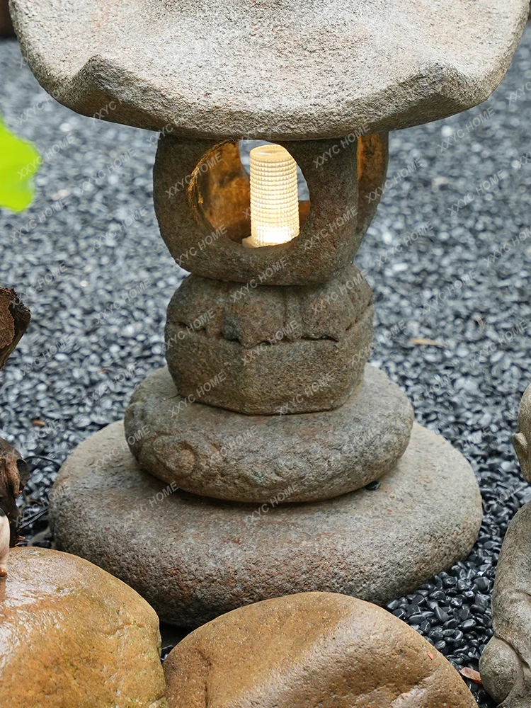 Antique Solar Garden Lamp, Outdoor Stone Lamp, Villa Paisagismo