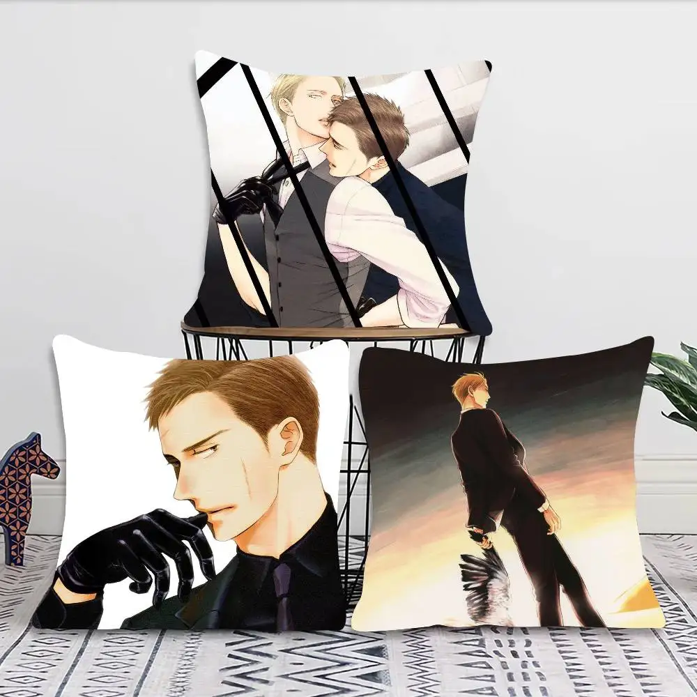 Classic Anime Twittering Birds Never Fly Pillow Case Fashion Square Pillowcase Bedroom Sofa Room Ins Decoration Leisure