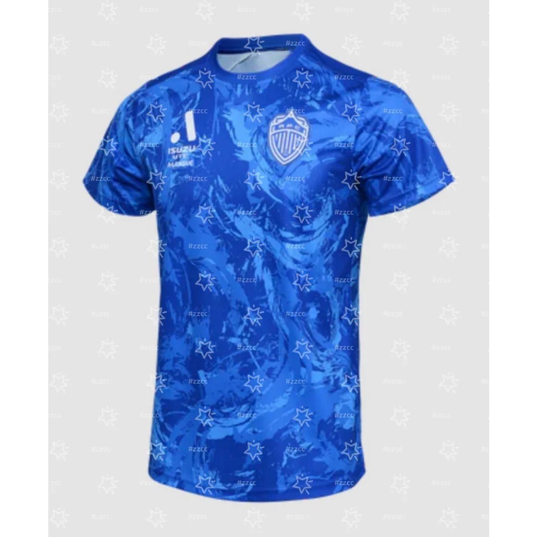 24-25 أستراليا A-League أوكلاند FC مباراة تدريب كرة القدم جيرسي الخريف الرياضة الجافة بسرعة تي شيرت رجالي ملابس الأطفال #1