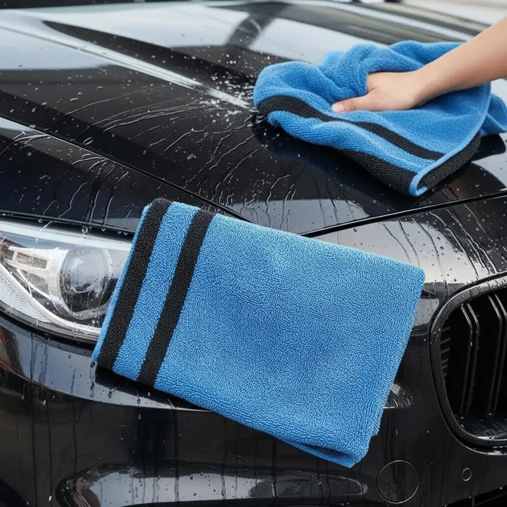 

Полотенце для мытья автомобиля из микрофибры 1400GSM, полноразмерное сушильное полотенце для внедорожника, грузовика, двухстороннее полотенце из микрофибры для чистки окон автомобиля, уход за автомобилем