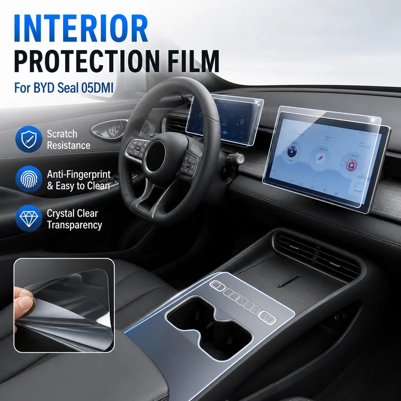 For BYD Seal 26 Model 05DMI Center Screen Protective Film, Interior Protection Film, Steering Wheel Cover Film