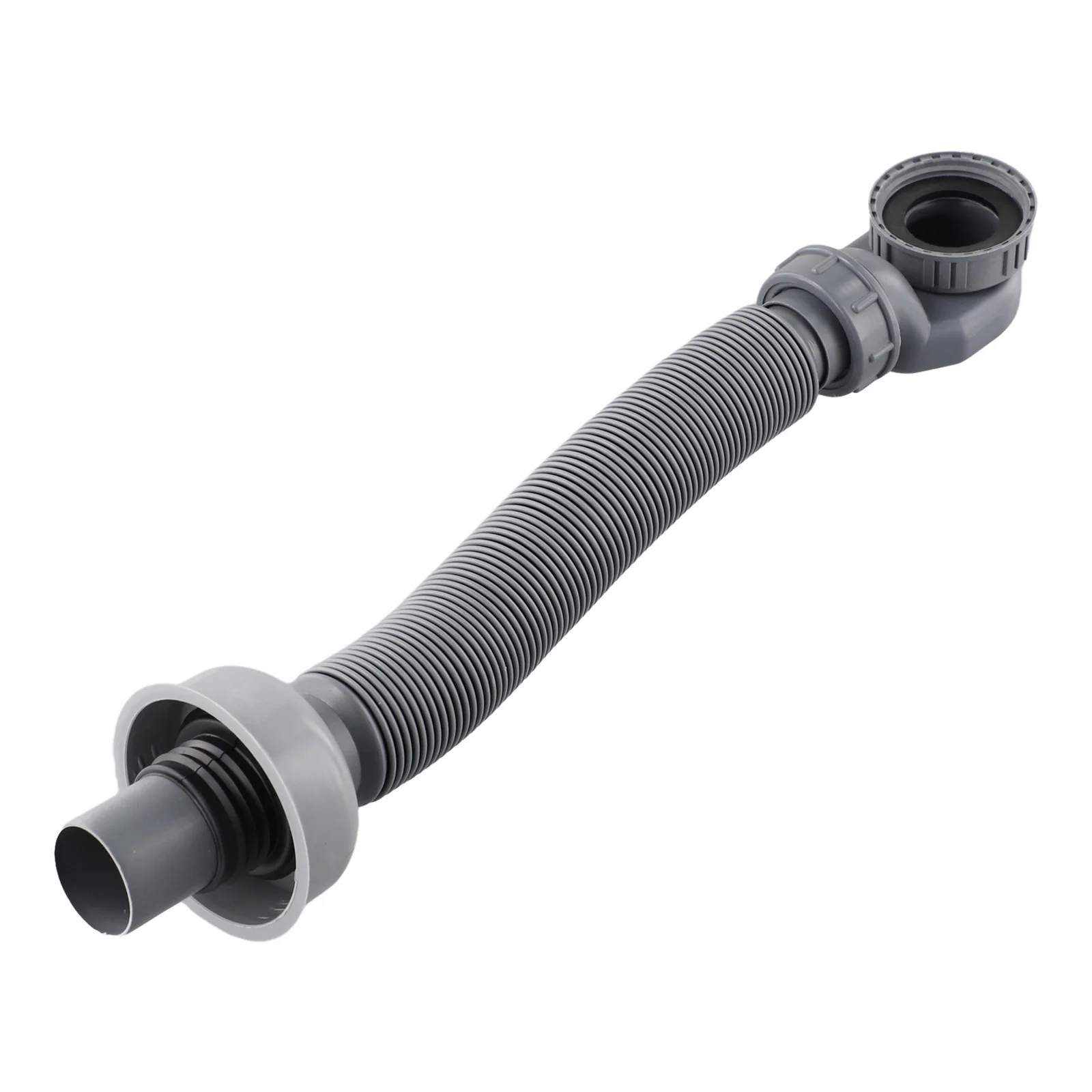 1pc Low Profile Trap Flexible Bathtub Shower Drain Pipe Gray ABS Flat Tub Standing Tub Drain For Bath Bathtub Drain