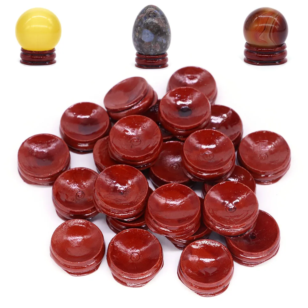 30mm Wooden Display Stand Crystal Ball Base Handicrafts Desktop Ornament Photography Props Stone Egg Hoider Miniature Support