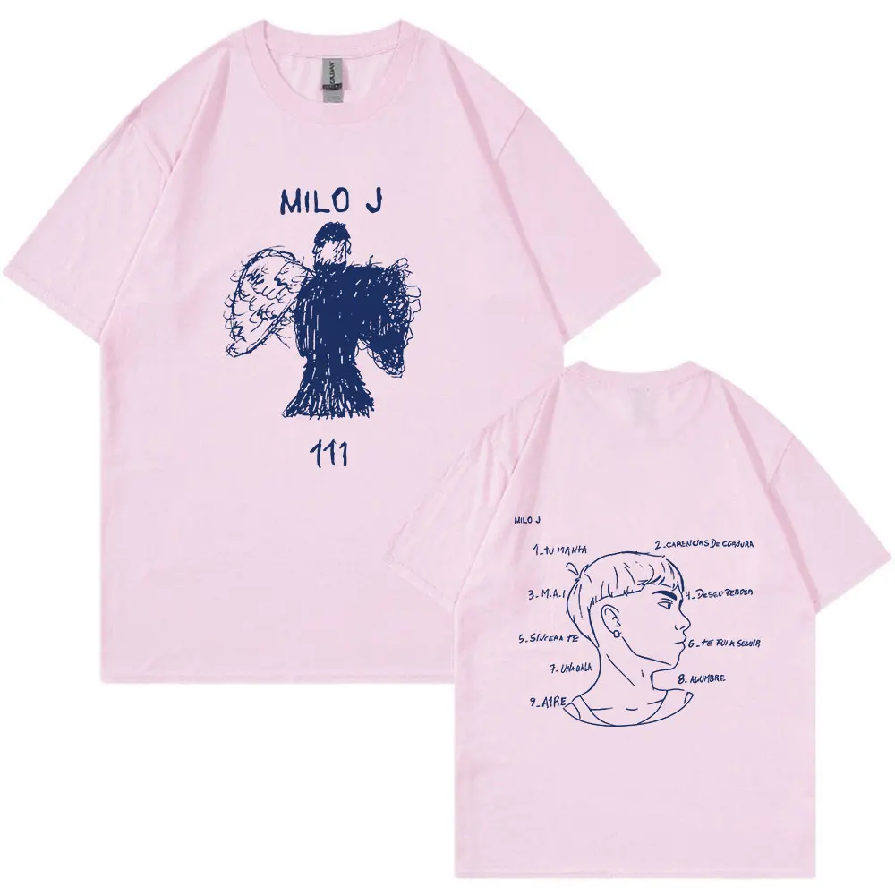 Rapper Milo J Tour T-shirt 111 Album Merch T-Shirts Men Women Fashion Hip Hop Vintage Short Sleeve T Shirts Fans Gift Streetwear