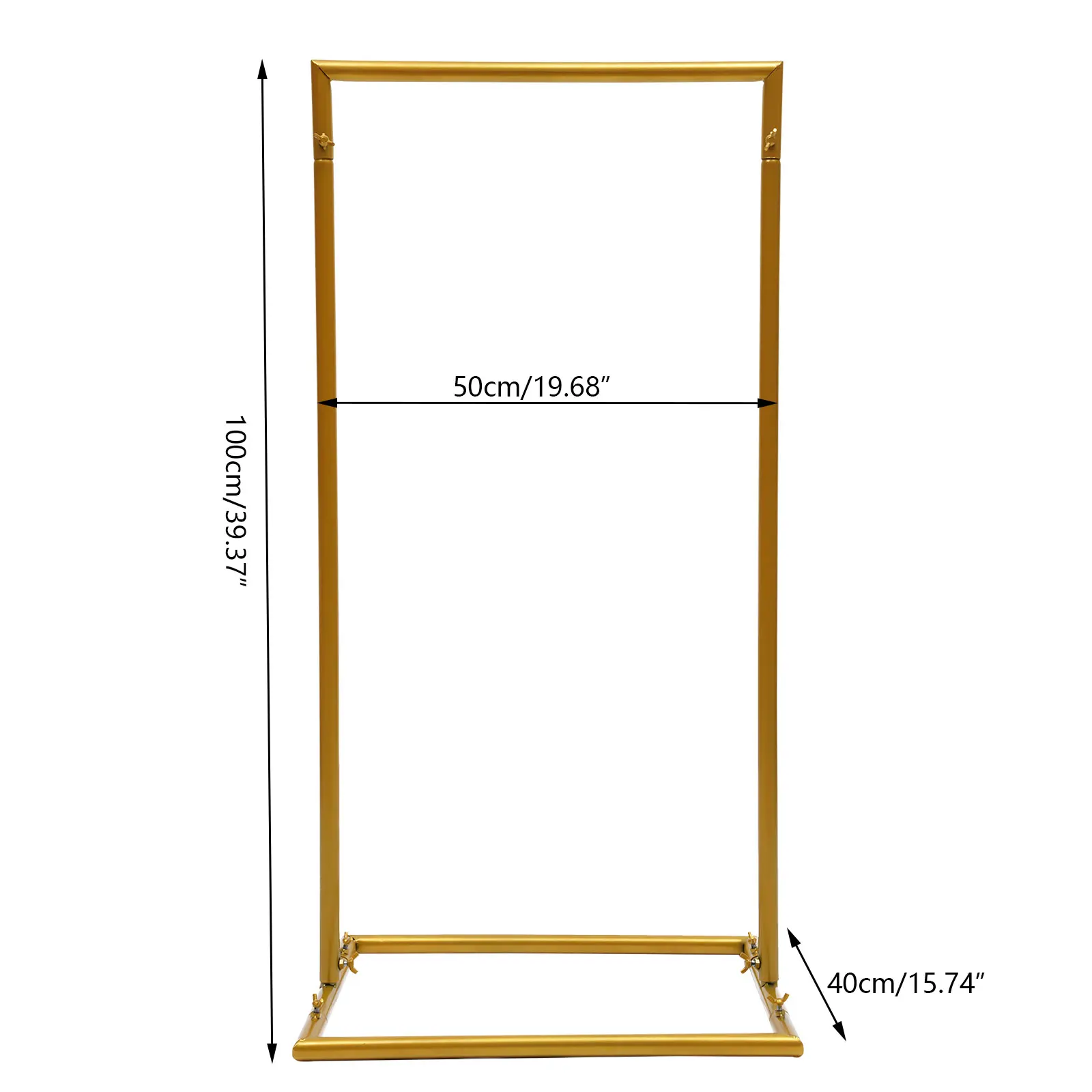 1x0.5m Wedding Arch, Wedding Stand, Gold Metal Pipe Backdrop Support Durable Stable Frame for Floral Decor Ceremony Party Event Photo Booth