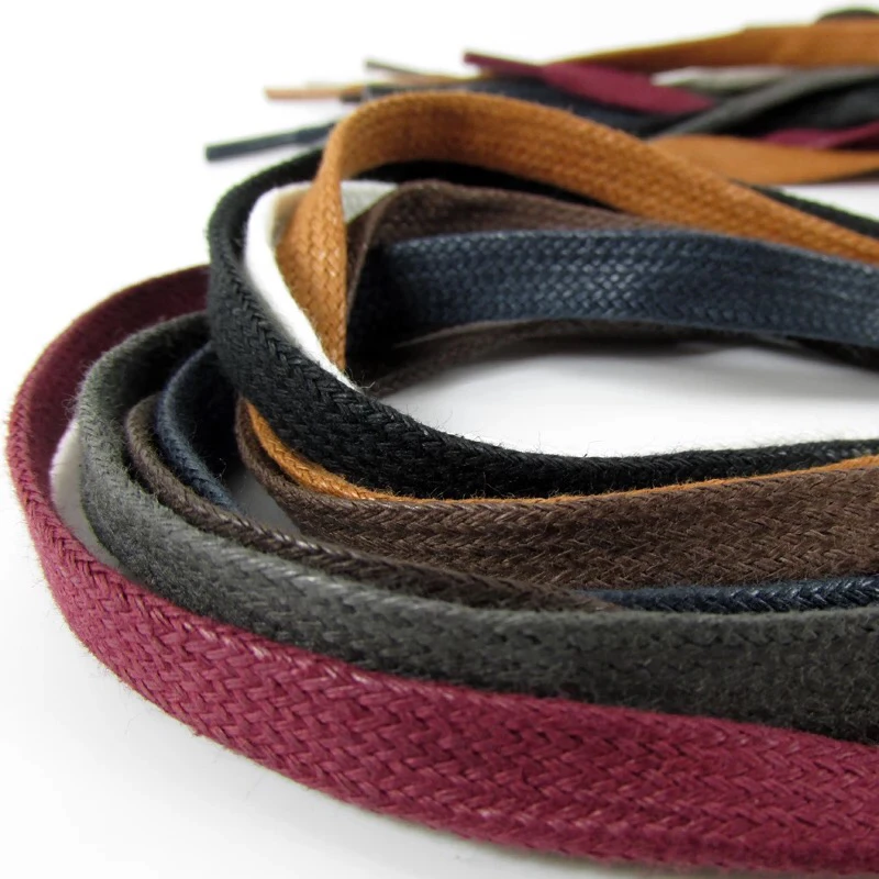 1Pair Waterproof Waxed Shoe laces Flat Leather ShoeLaces Kids Adult Sneakers Shoelaces Length 60 80 100 120 140 160 180CM P3