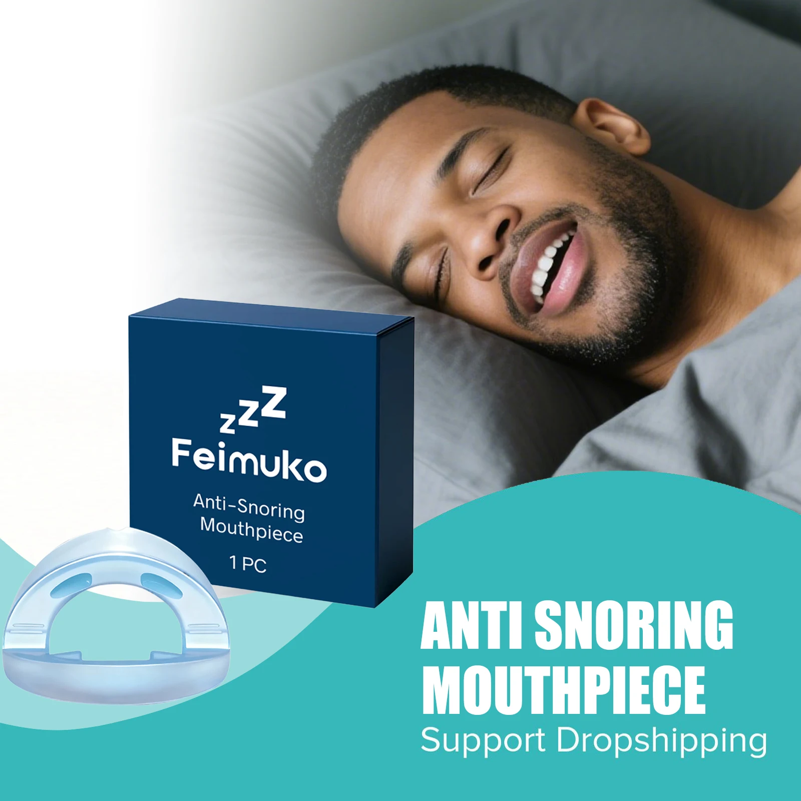 

Anti Snoring Mouth Guard Prevent Apnea Better Sleeping Aid Silicone ​Bruxism Mouthguard Mouth Protection Stop Snoring Device ​