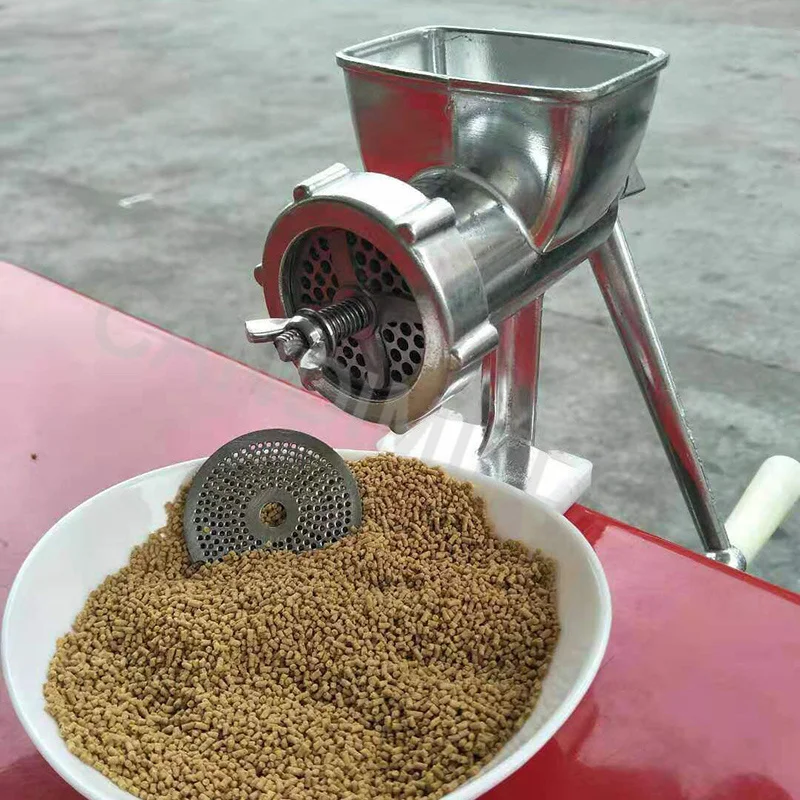 Manual Feed Pellet Machine Dewatering And Drying Processor Fish Bird Cat Dog Pet Making Small Animals Food Granulator