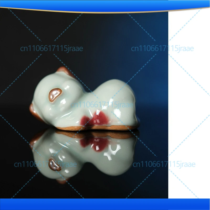 

Jun red smudge! piggy! Handmade Jun porcelain ornament