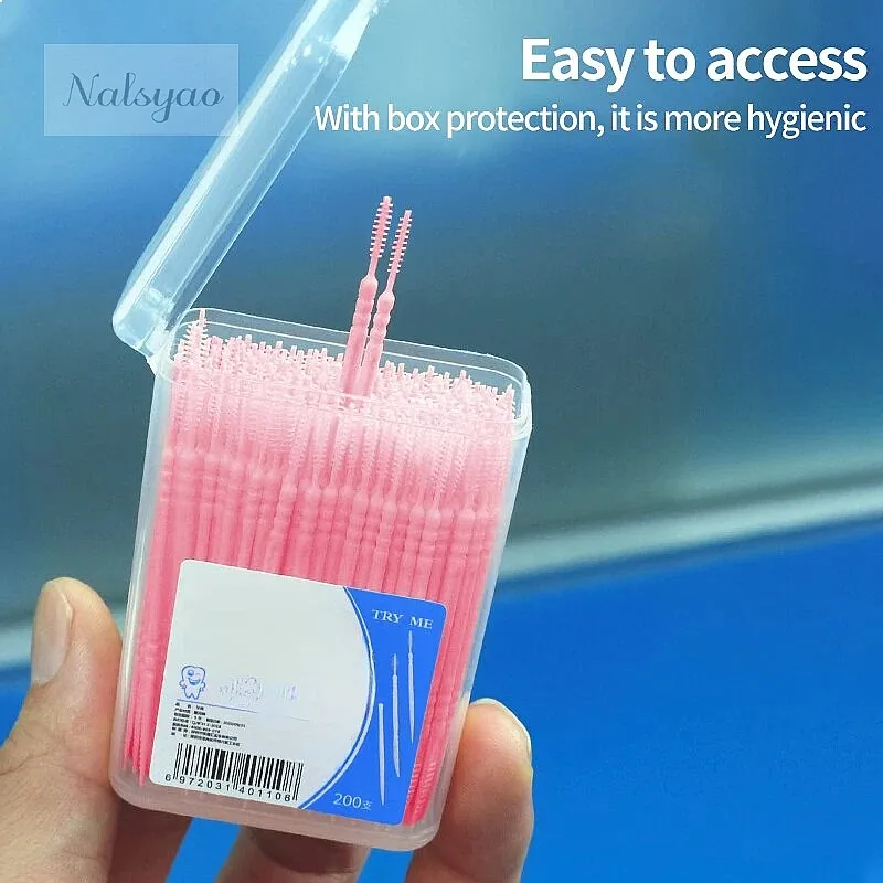 Toothpick Disposable Family Box Packed Portable Ultra Fine Double Head High End Creative Fruit Stick 200 Pieces