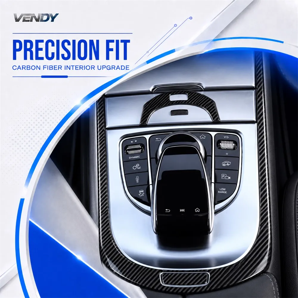 Real Carbon Fiber For Mercedes Benz G Class W465 2025-2026 Gear Shift Large Frame Cover Trim Modified Parts Accessories