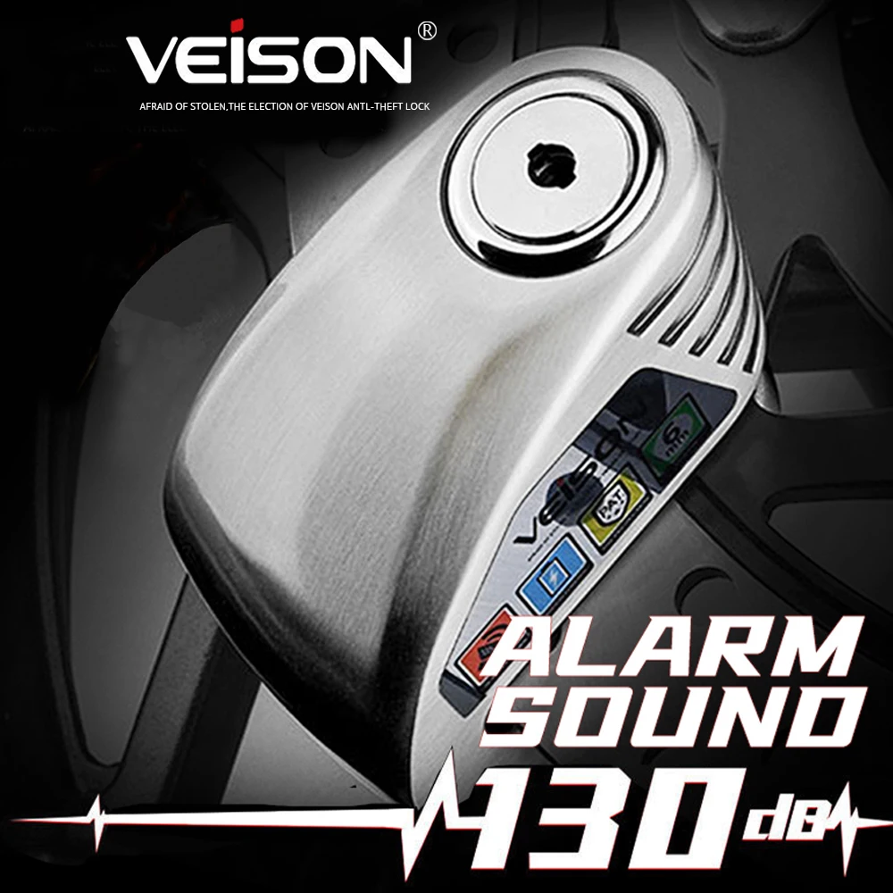 VEISON Motorcycle Lock Bike Alarm Lock Waterproof Scooter Disc Locks Warning Security Anti Theft Bicycle Para Moto Alarma Moto