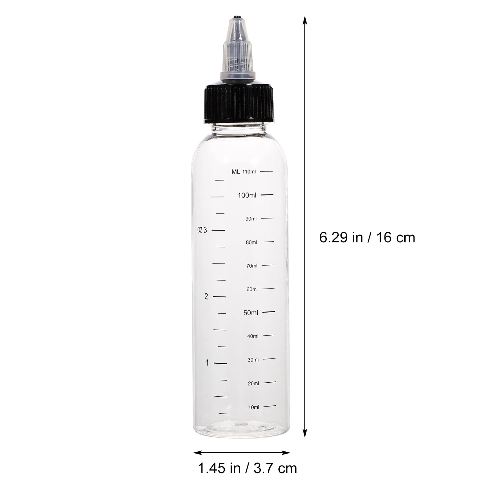 

12pcs Transparent Spout Cap Bottles Plastic Squeeze Liquid Scale Empty Refillable Containers For Hair Salon Household Chemical