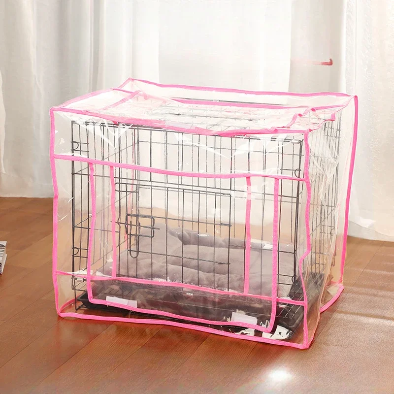 

Winter Wind Rain Proof and Warm Cat and Dog Cage Cover Pet Cage Summer Mosquito Proof Transparent Protective Cover Pet Supplies