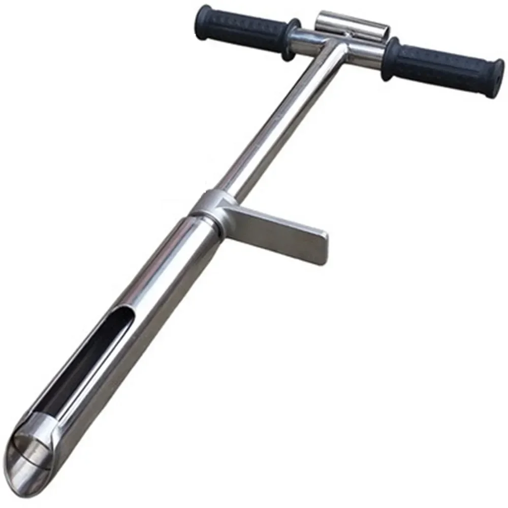 Stainless Steel Soil Sampler with Foot Pedal and Scale 0.5M 38mm Drill Bit Can Push Out