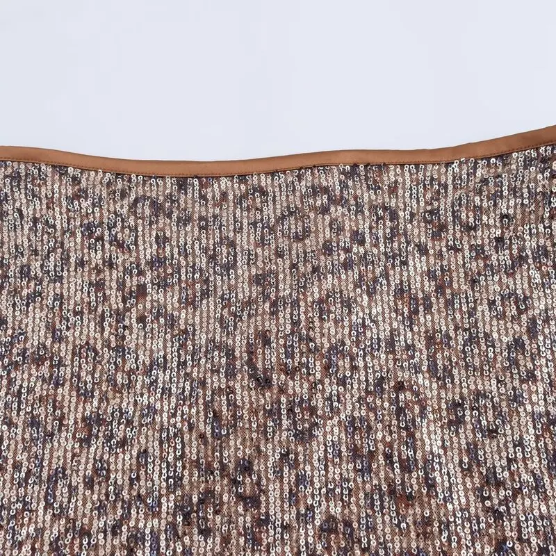 iny Bead Embellied High Waist  Skirt Versatile Women's Faion Autumn New Arrival 392029 Ele Partial Skirt