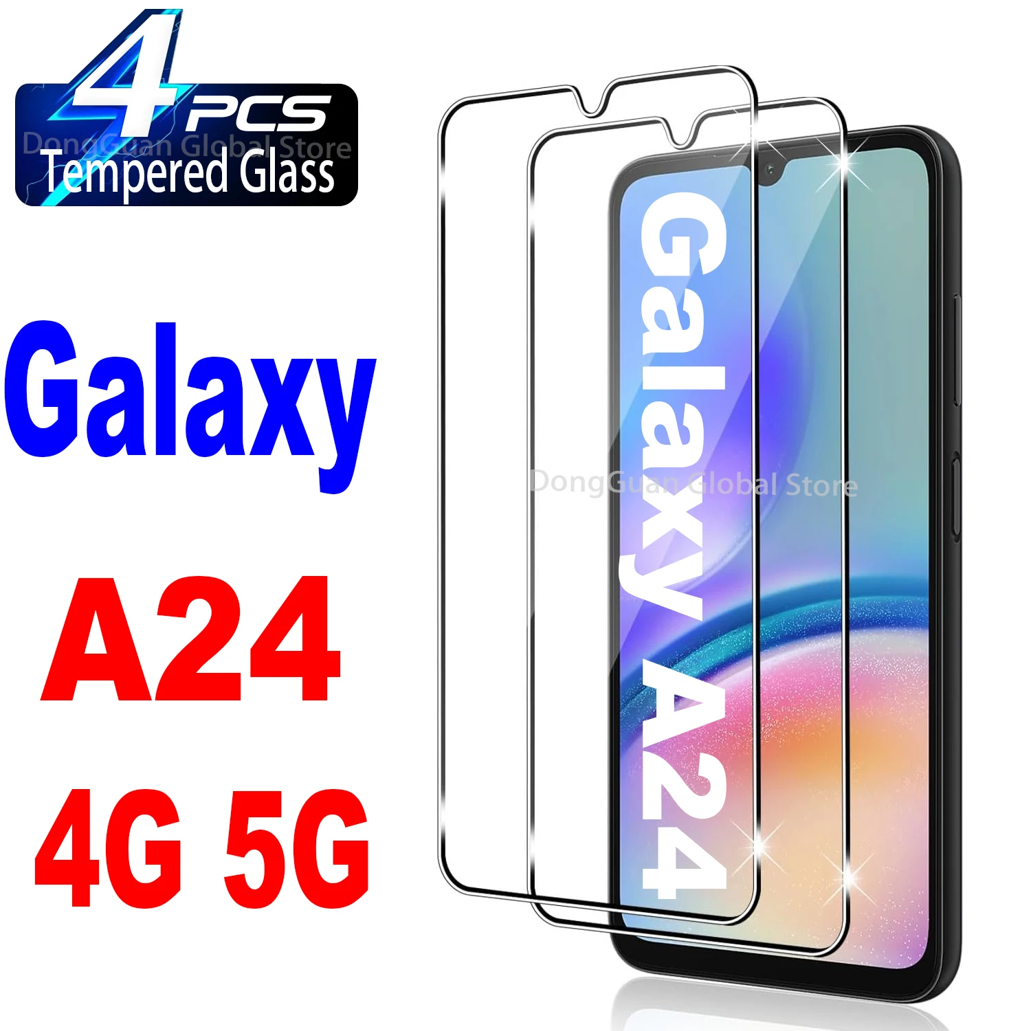 

6.5" Tempered Glass For Samsung Galaxy A24 4G / A24 5G Screen Protector Glass Film