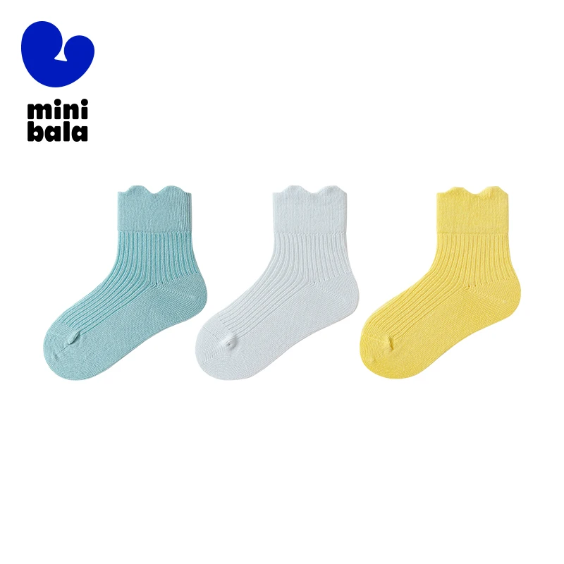 Mini Bala Unisex Kinder Frühlingsversion Baumwolle-elastische und atmungsaktive Socken Babysocken mit niedlichem Design