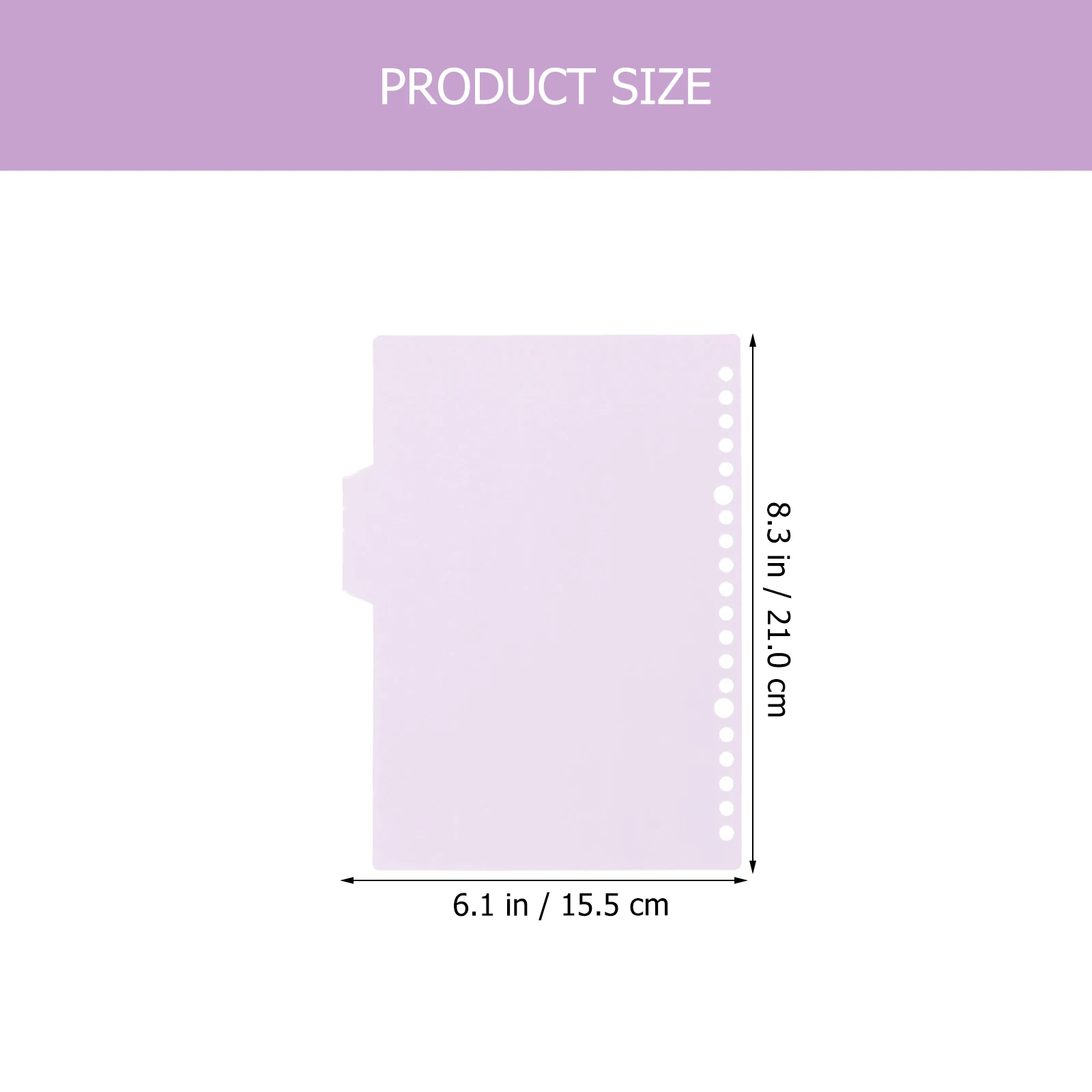 

8pcs A5 20 Hole Punch Colorful Index Dividers for Notebook Paper Markers Tab Labels File ganizers Loose Leaf Pages