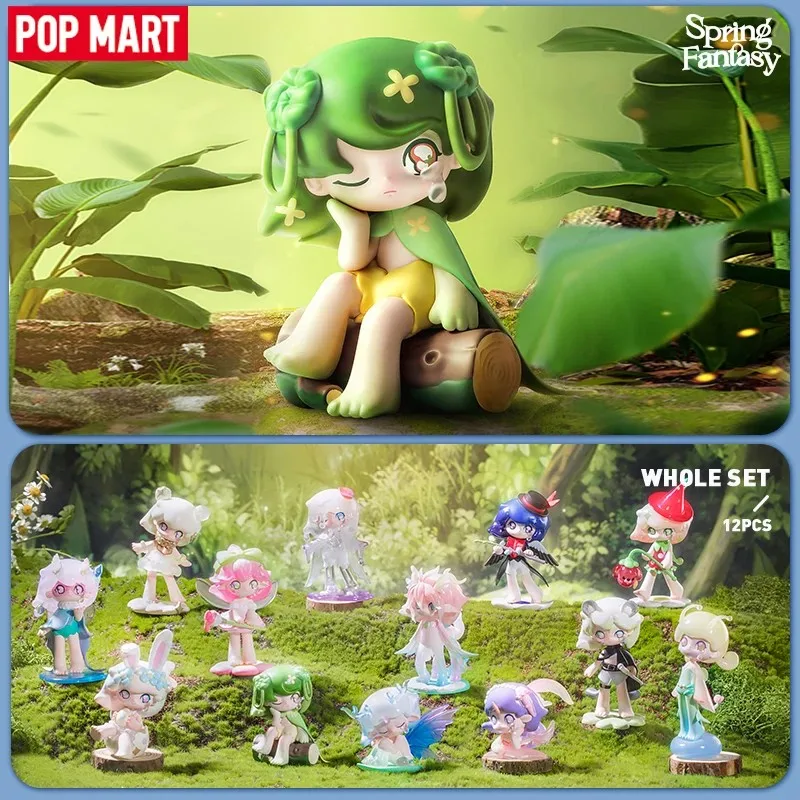 POP MART 아즈라 용수철 데이 판타지 시리즈 블라인드 박스 미스터리 박스 장난감 인형, 애니메이션 피규어 데스크탑 장식품, 선물 컬렉션 