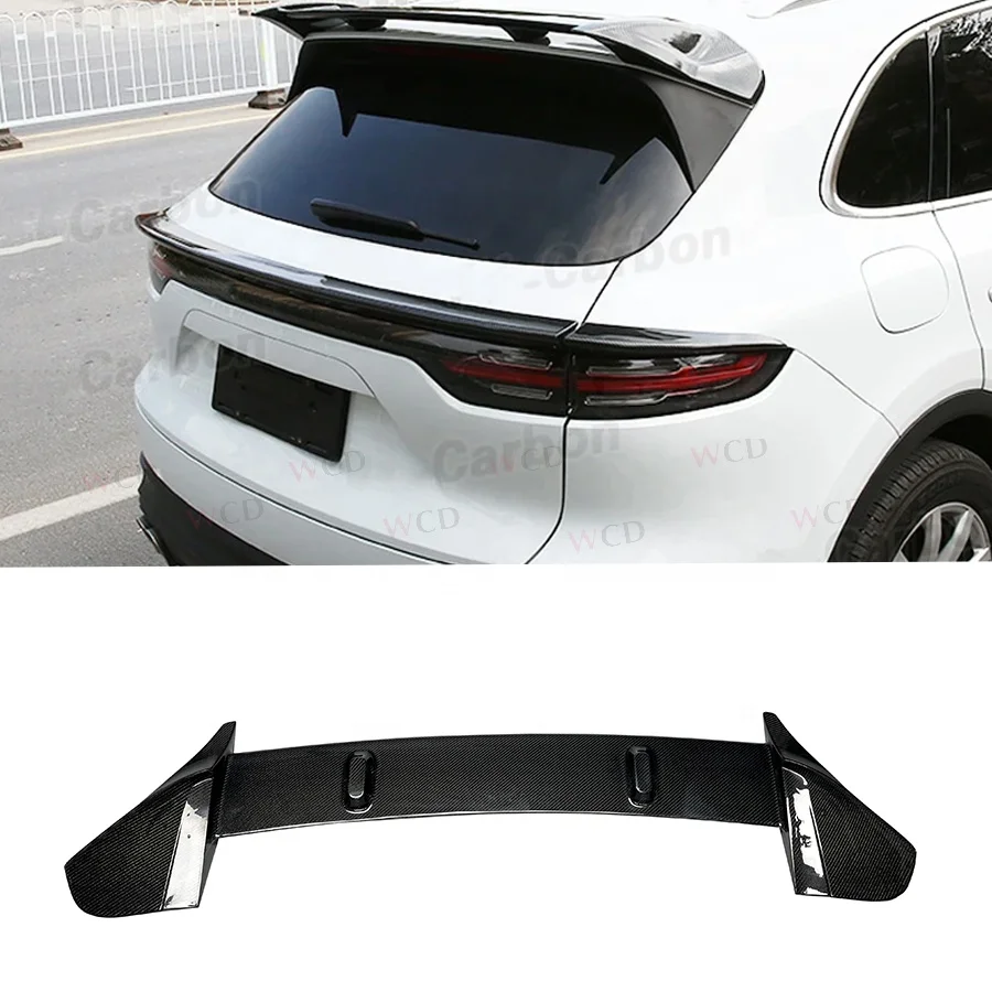 Carbon Fiber Rear Roof Spoiler For Porsche Macan Top Tail Wings Spoiler 2018 - 2021 Car Accessories