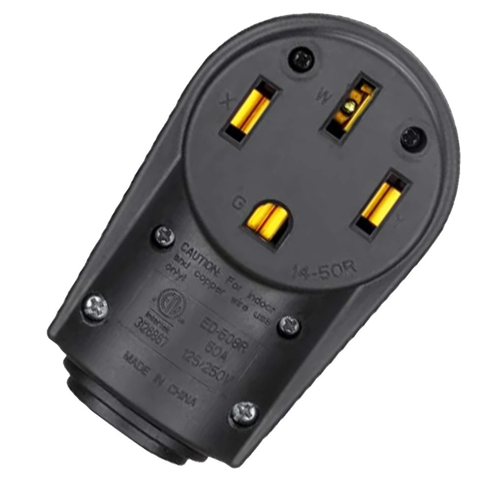 NEMA 14-50R 125/250V 50A RV Power Cord Female Replacement Socket Plug – ETL Listed, TRUE MODS