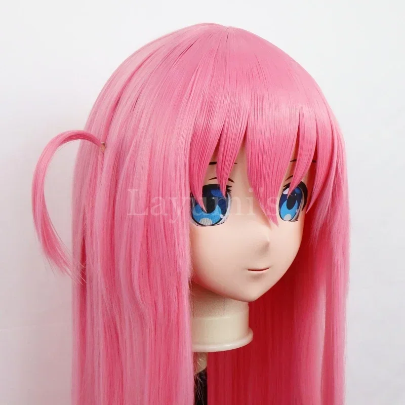 (R01) Customized Full Head Mask Crossdressing with Backshell Silicone Anime BOCCHI THE ROCK Gotoh Hitori Kigurumi Mask Cosplay