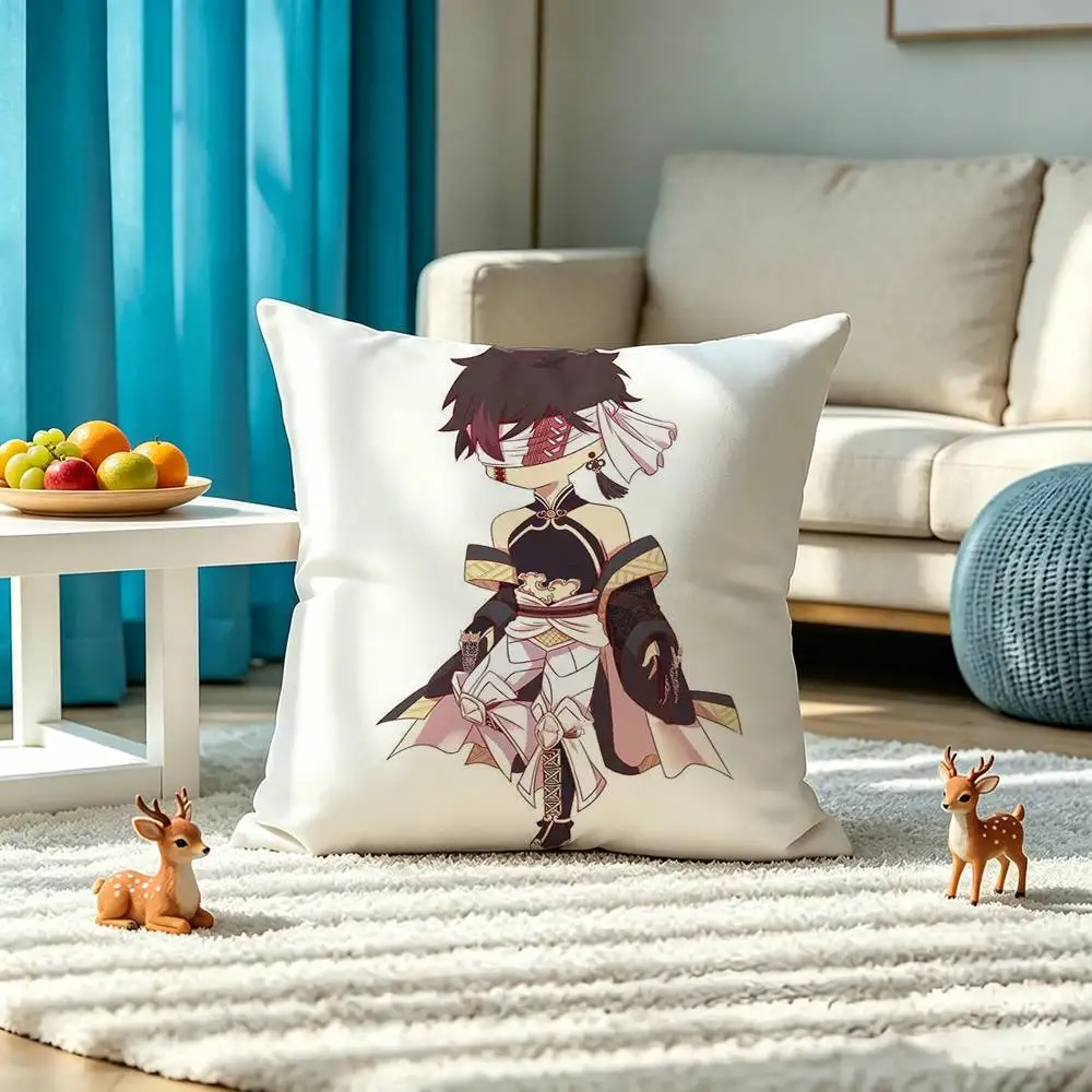 Qin Shi Huang Record of Ragnarok Square Double-Sided printed Pillow Case Bedroom Bedside Pillow Sofa Cushion Cover